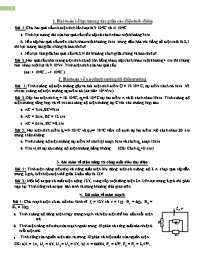 Các dạng bài tập thi học kì I Vật lí lớp 11